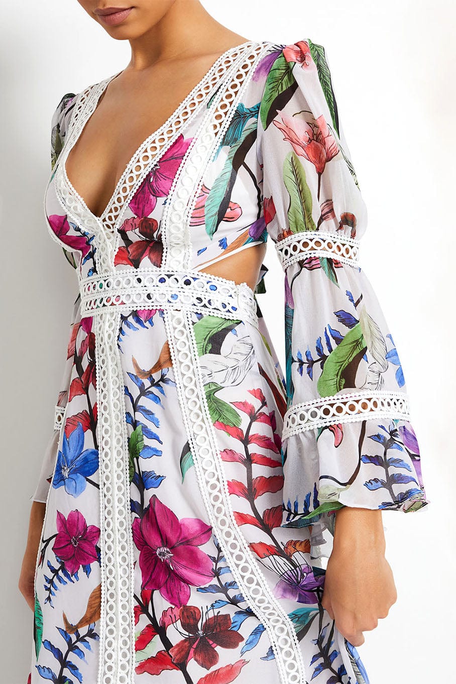 Zamia Lace Trim Maxi Dress CLOTHINGDRESSCASUAL PATBO   