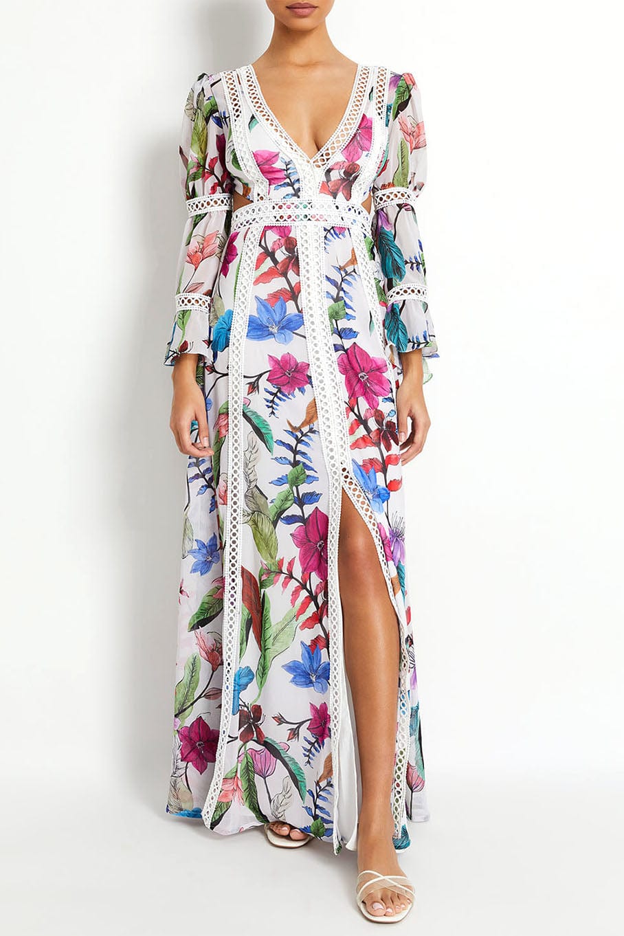 Zamia Lace Trim Maxi Dress CLOTHINGDRESSCASUAL PATBO   