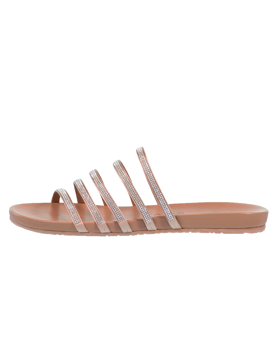 PEDRO GARCIA-Bisque Gala Jeweled Strap Sandal-
