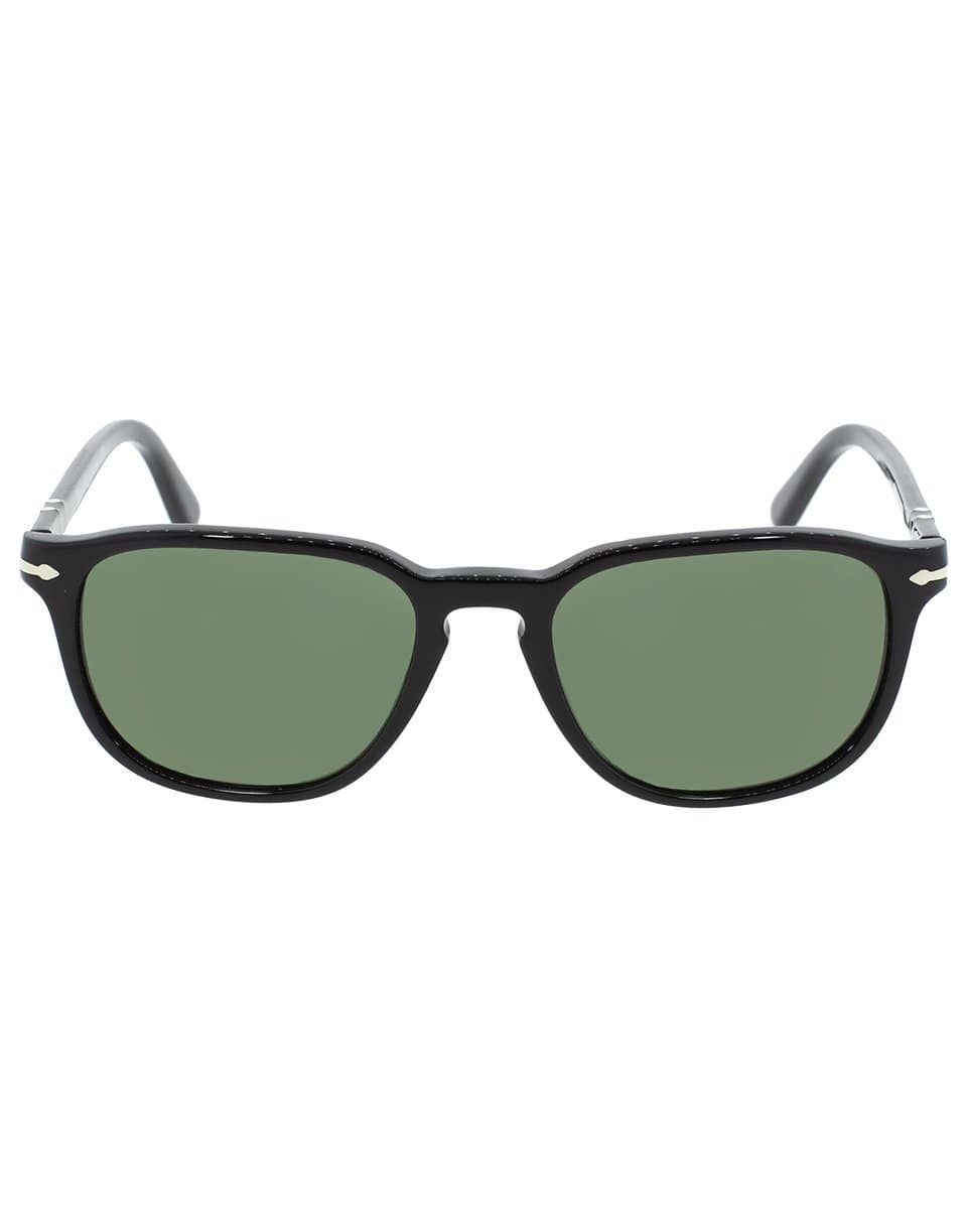 PERSOL-Black and Green Acetate Sunglasses-BLK/GRN