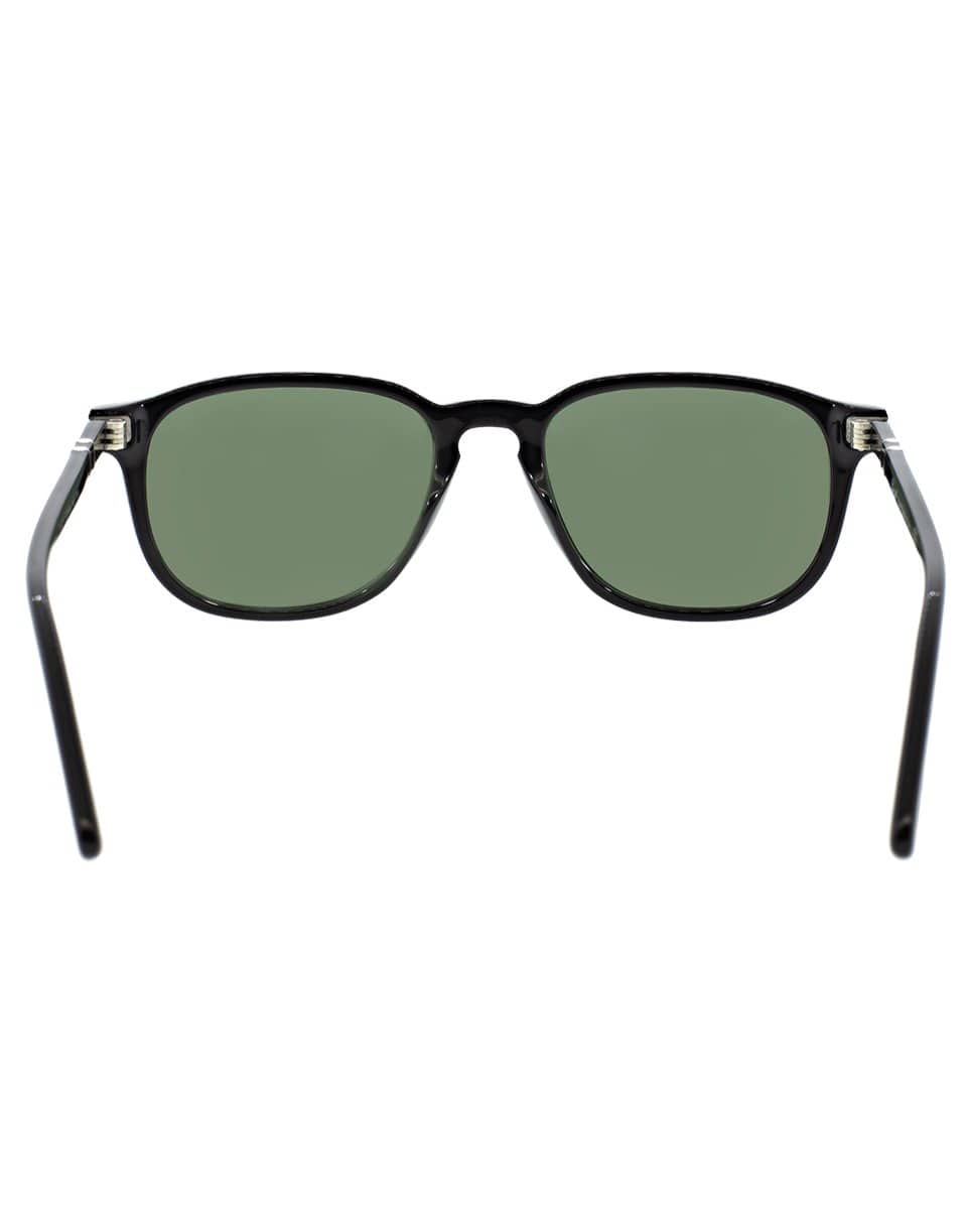 PERSOL-Black and Green Acetate Sunglasses-BLK/GRN