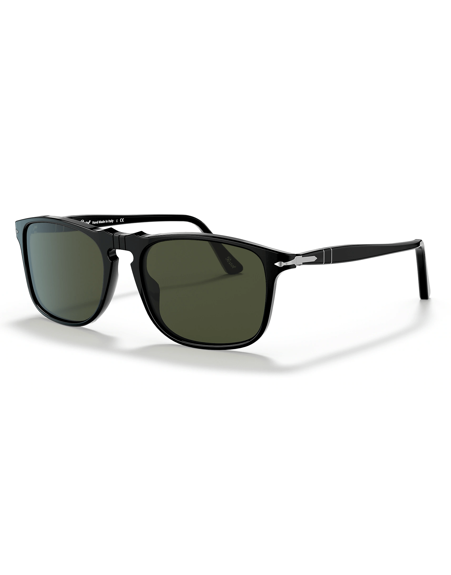 PERSOL-Green Acetate Sunglasses-BLK/GRN