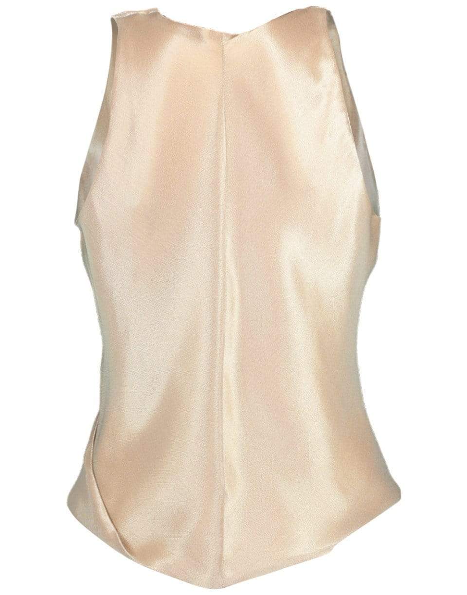 PETER COHEN-Peach Sleeveless Crossover High Tide Top-