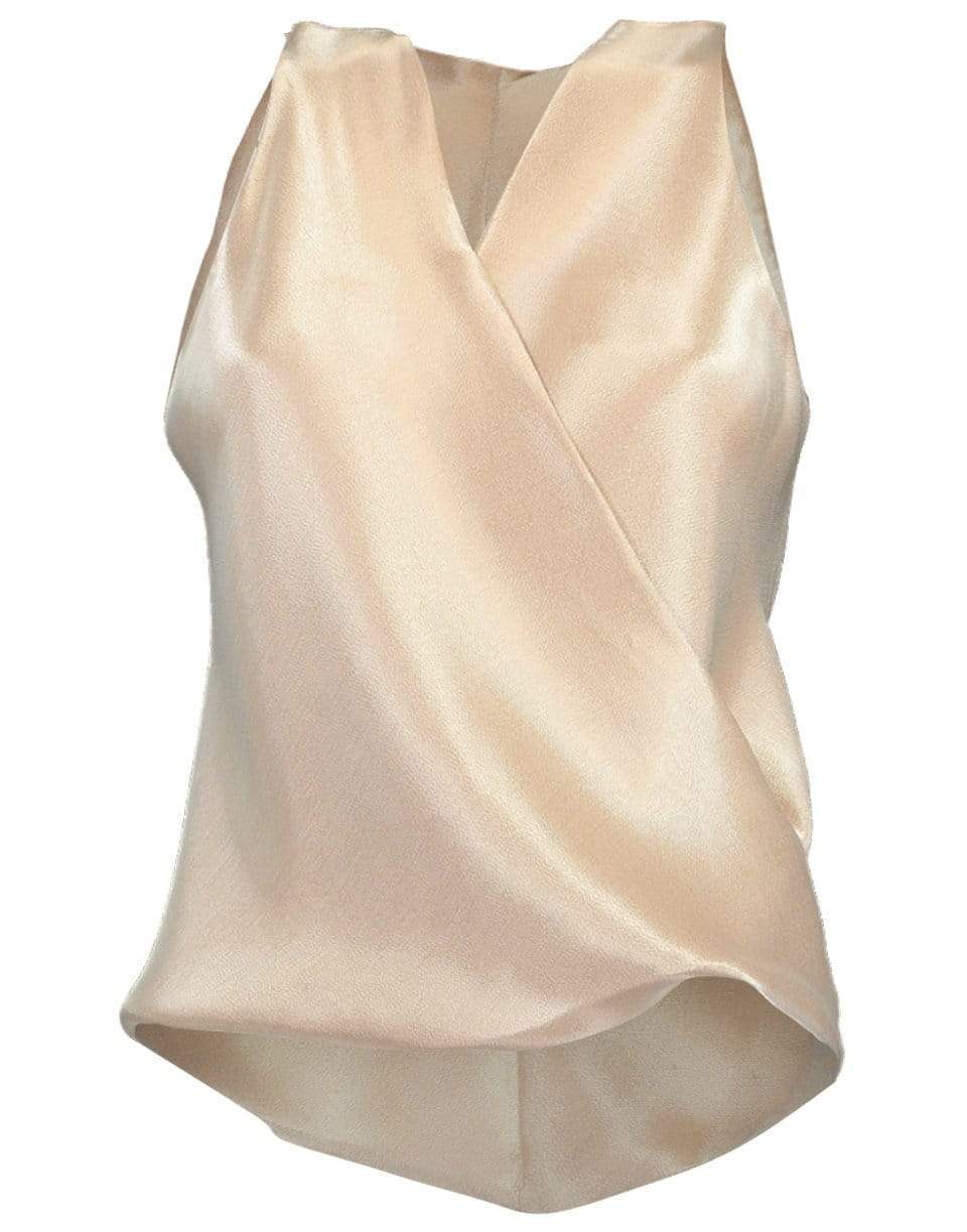 PETER COHEN-Peach Sleeveless Crossover High Tide Top-