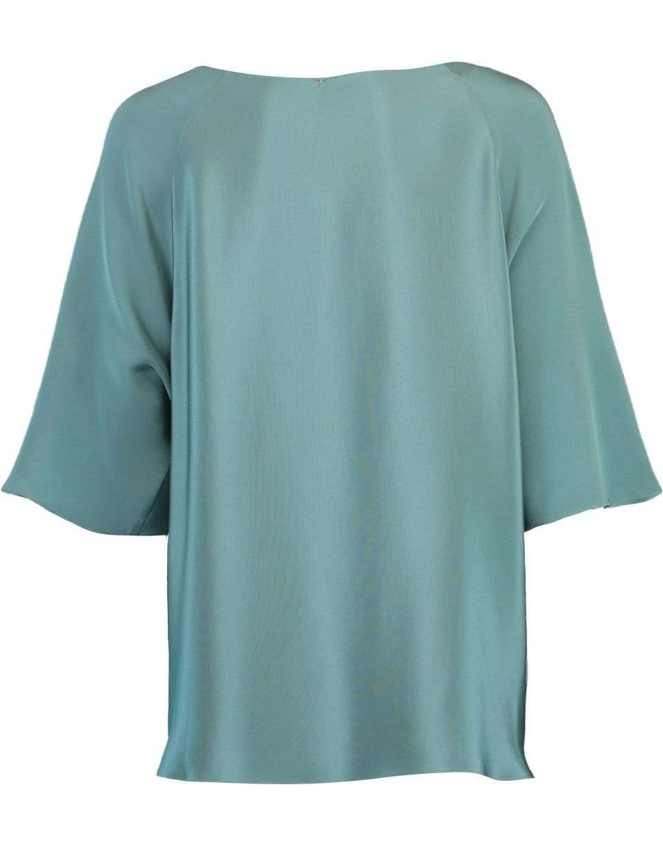 PETER COHEN-Turquoise Short Sleeve High-Low True Tee-TURQ