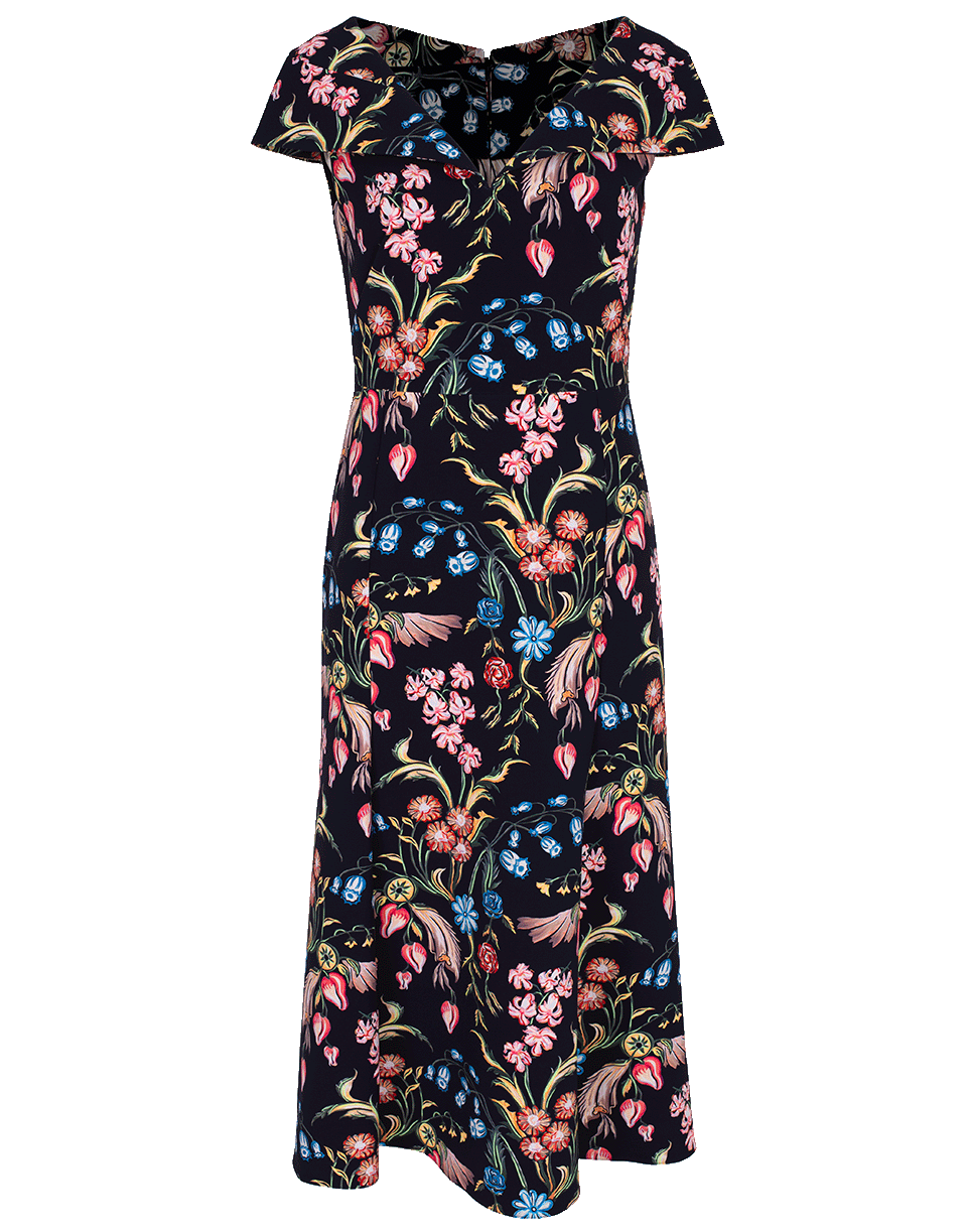 PETER PILOTTO-Floral Print Midi Dress-