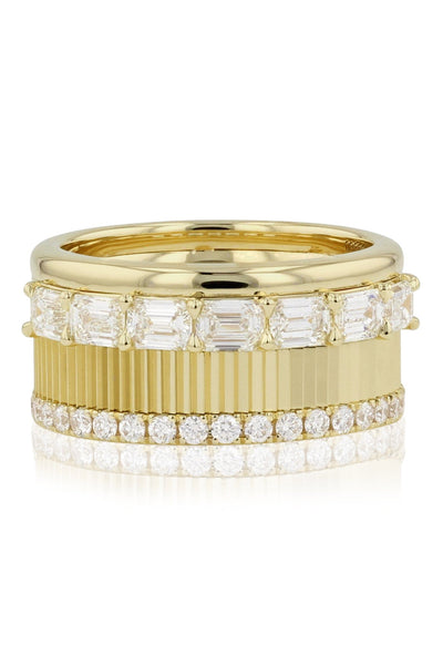 Adjustable Emerald Cut Cigar Band Ring - LISA FREEDE JEWELRY