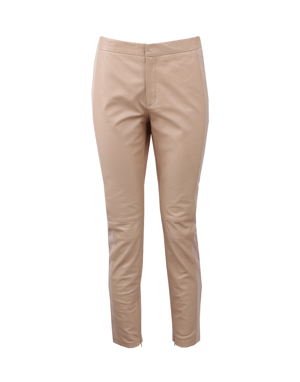 PHILOSOPHY-Leather Pant With Jersey Side Stripe-