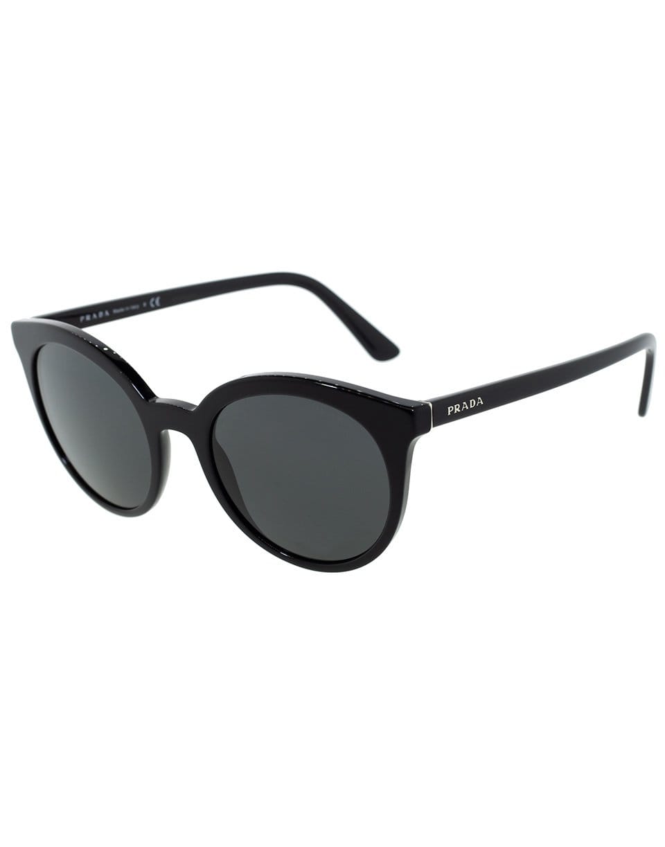 PRADA-Black Acetate Cat Eye Sunglasses-BLACK