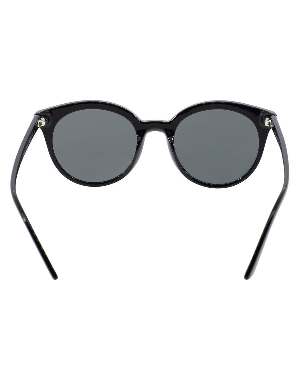 PRADA-Round Acetate Sunglasses-BLACK