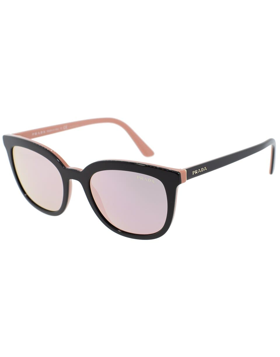 PRADA-Pink Mirrored Lens Sunglasses-BLK/PNK