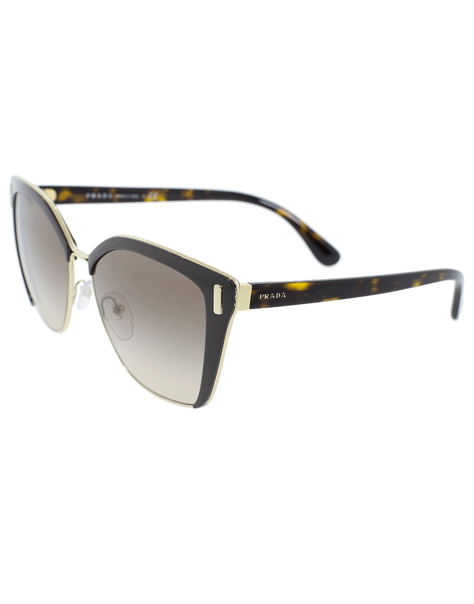 PRADA-Catwalk Sunglasses-BRN/GLD