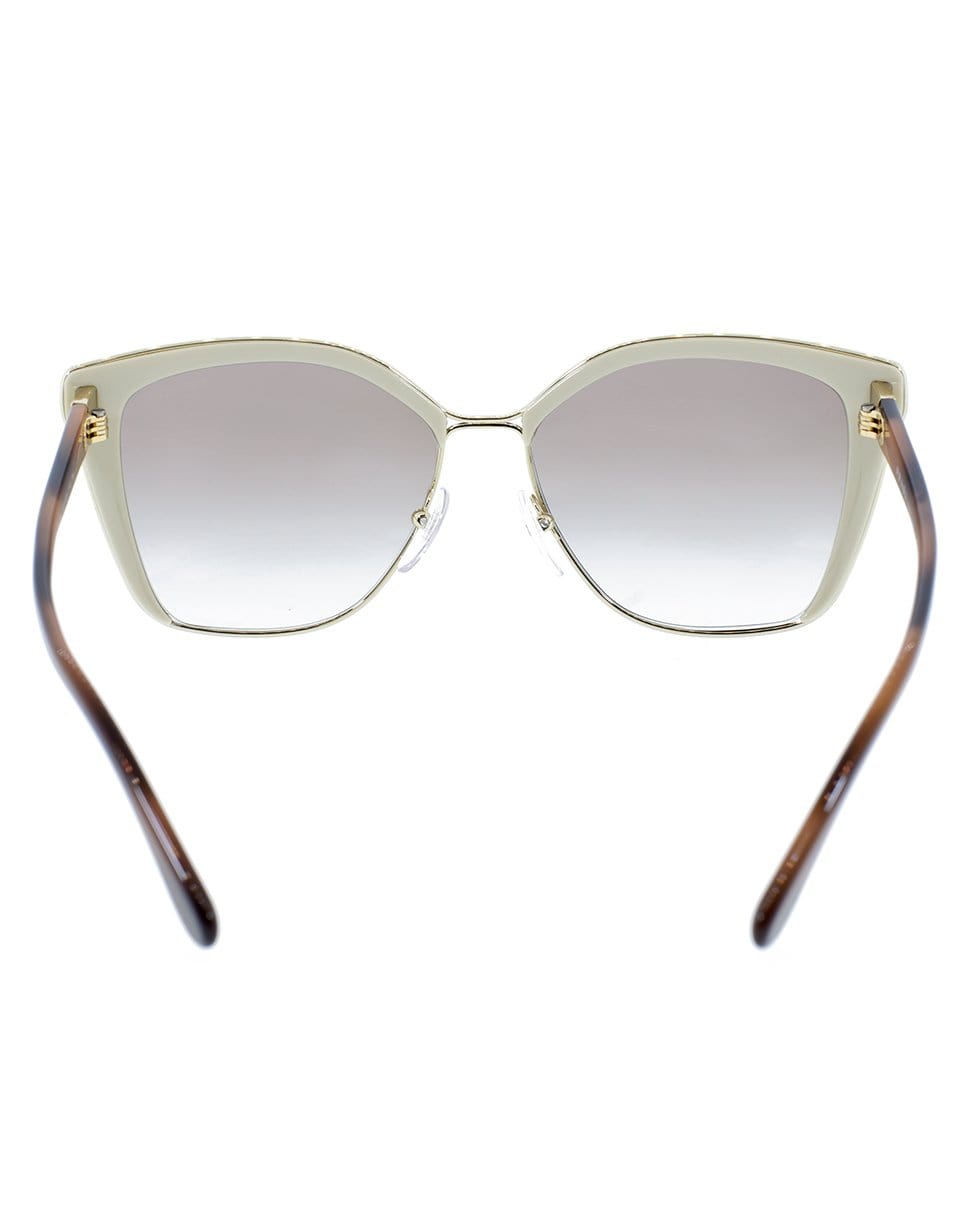 PRADA-Ivory Full Rim Frame Sunglasses-BRN/GLD