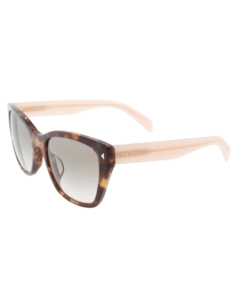 PRADA-Heritage Spotted Sunglasses-BRN/PNK