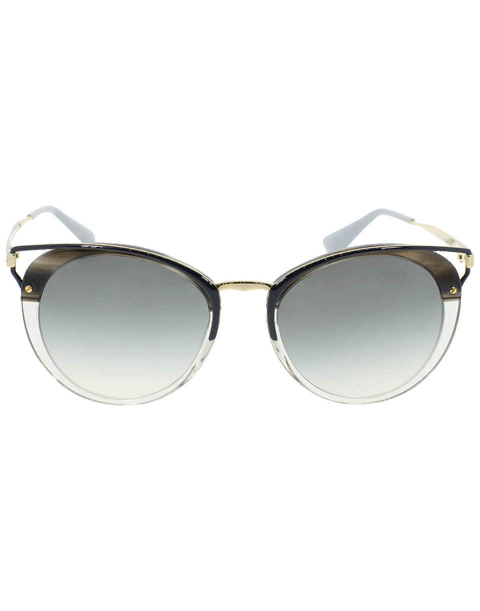 PRADA-Catwalk Striped Sunglasses-GREY
