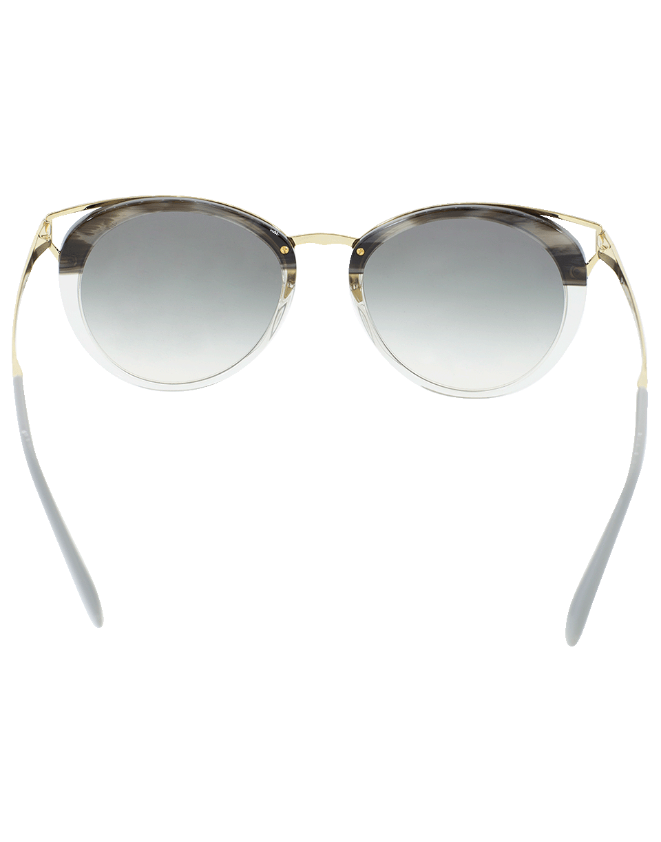 PRADA-Catwalk Striped Sunglasses-GREY