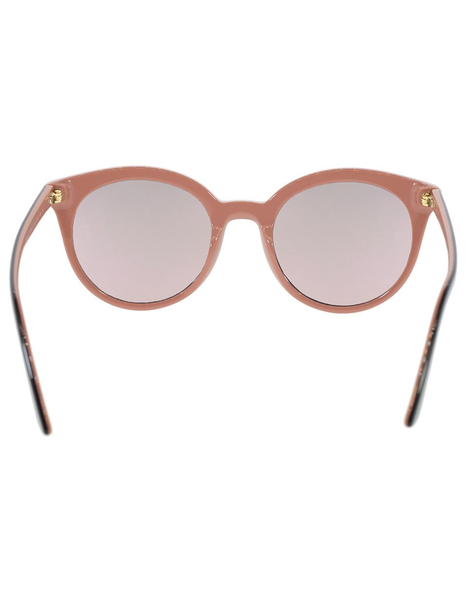 PRADA-Black and Pink Acetate Cat Eye Sunglasses-HAVANA