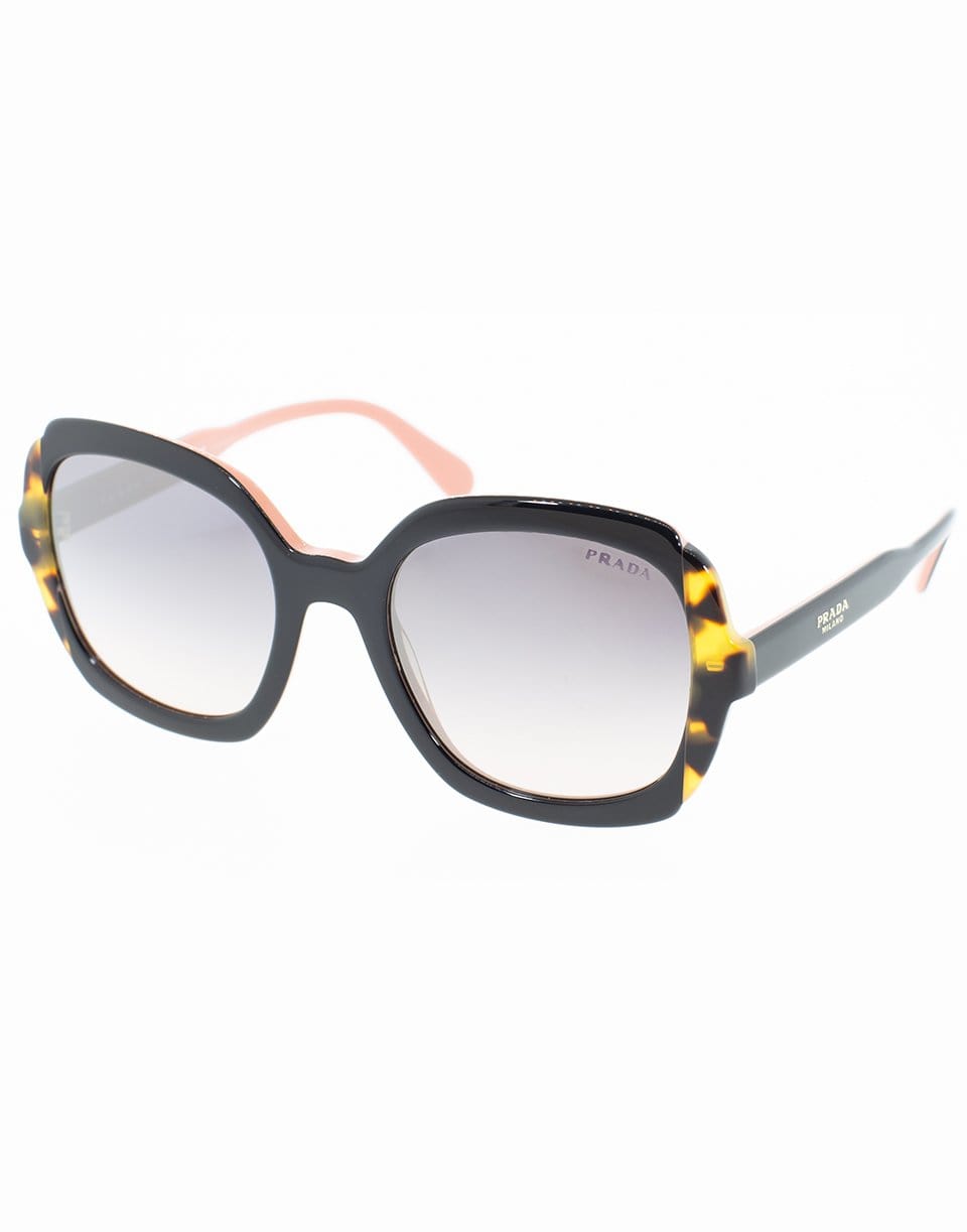 PRADA-Medium Pink and Havana Sunglasses-PNK/BLK