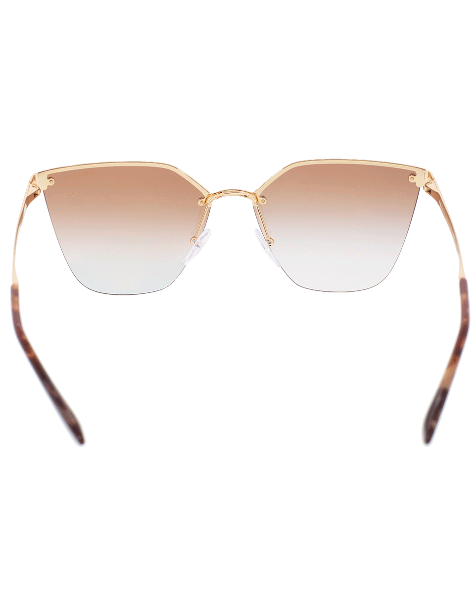 PRADA-Catwalk Rimless Sunglasses-PNK/GLD