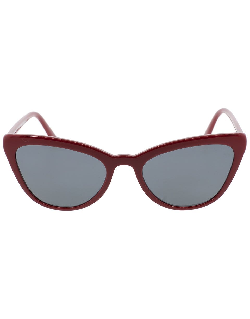 PRADA-Red Catwalk Cat Eye Sunglasses-RED