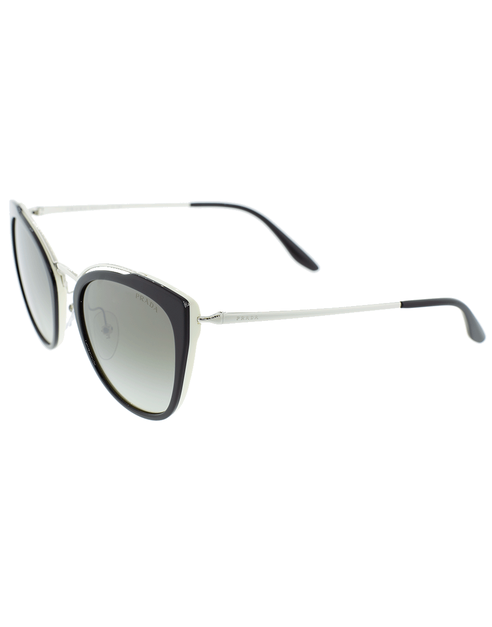 PRADA-Conceptual Square Sunglasses-SLVR/BLK