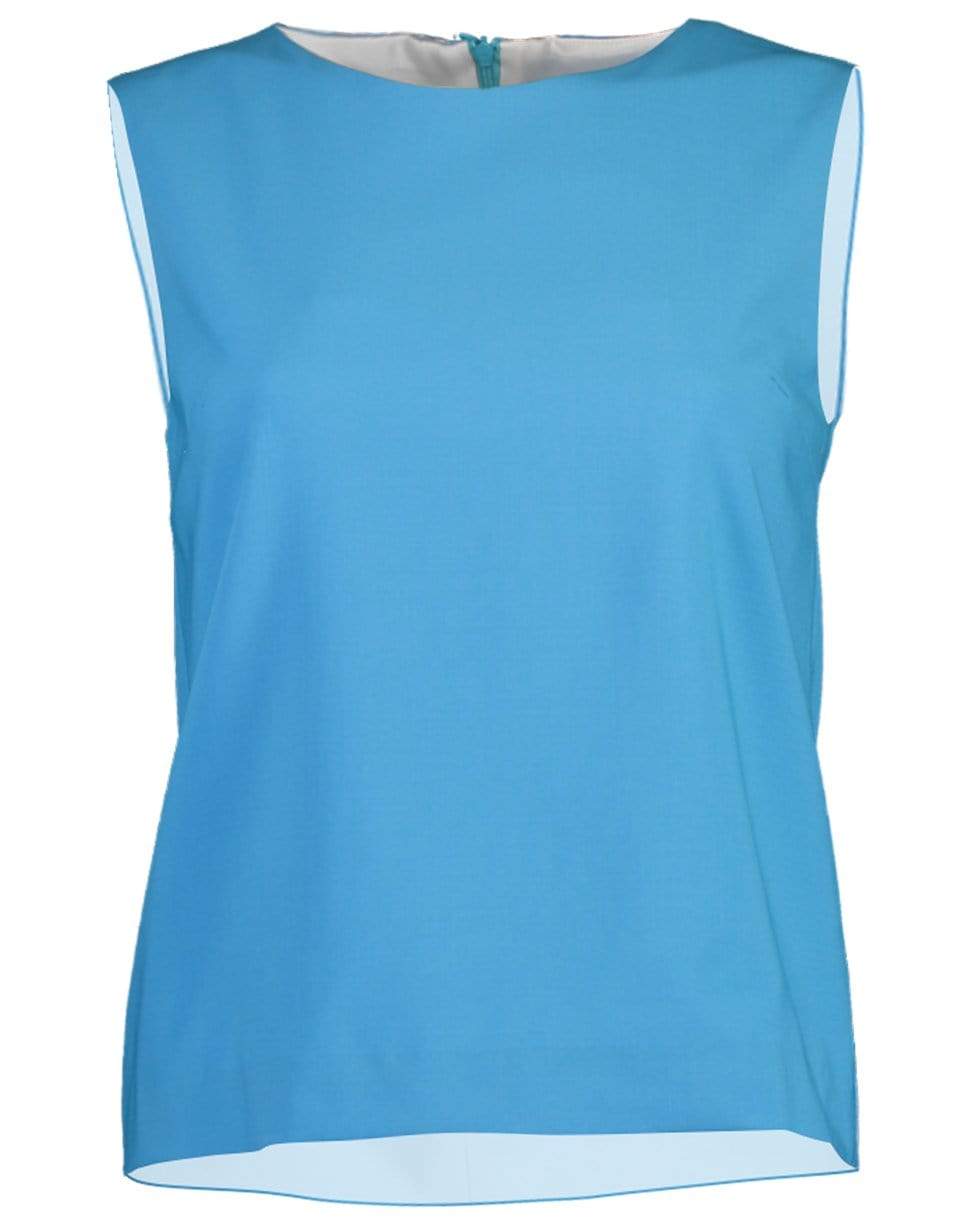 QL2-Sleeveless A-Line Top - Turquoise-