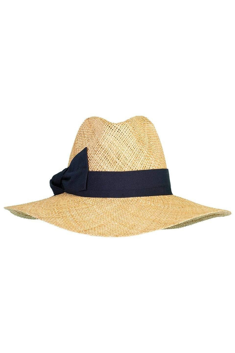 RAFFAELLO BETTINI-Woven Straw Hat with Bow-