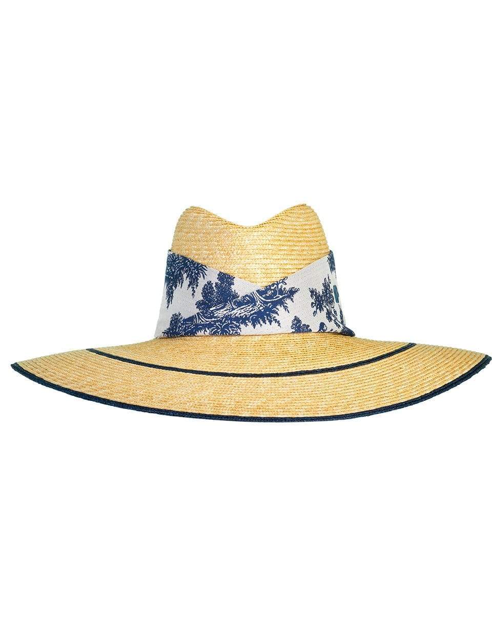 RAFFAELLO BETTINI-Woven Straw Hat with Trim-