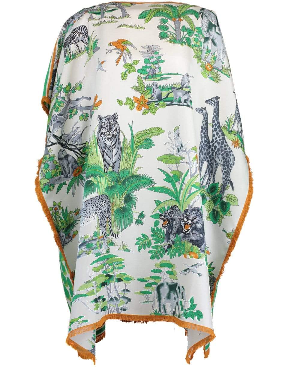 RANI ARABELLA-Safari Printed Silk Dress-MINT