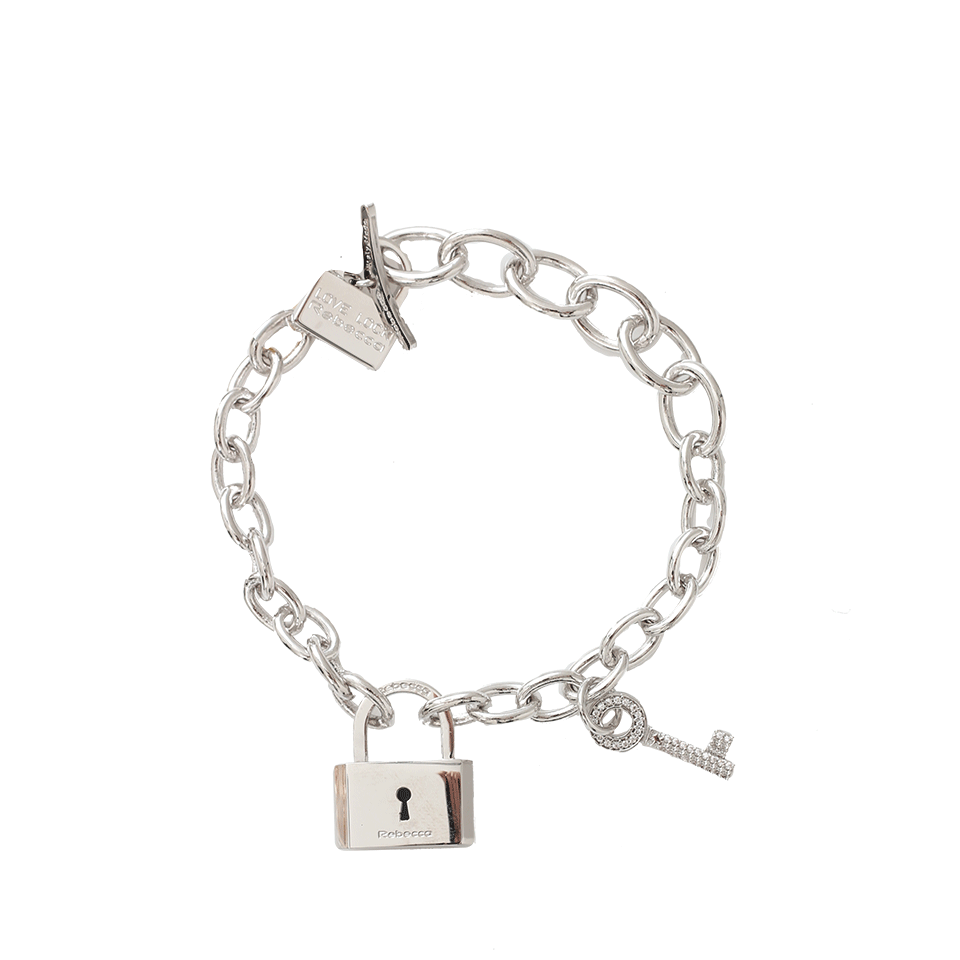 REBECCA-Lock And Key Bracelet-SILVER