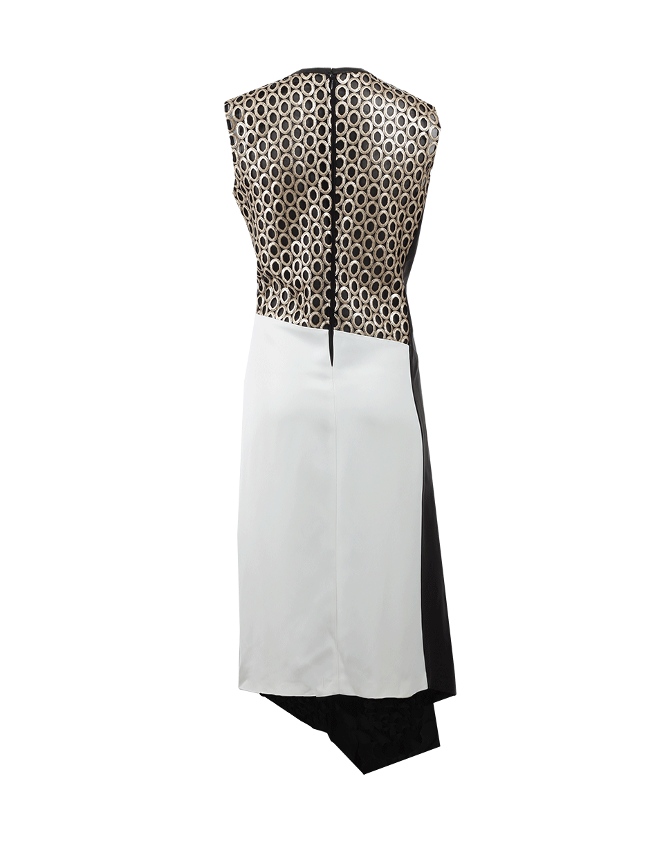 REED KRAKOFF-Sleeveless Dress With Bi-Color Skirt-BLK/GLD