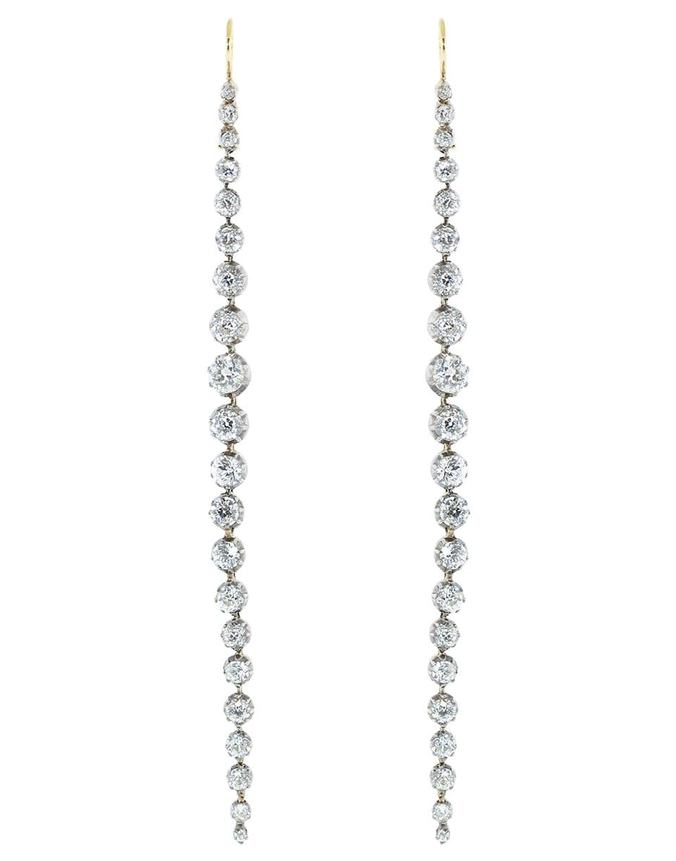 RENEE LEWIS-Cushion Cut Diamond Earrings-WHITE GOLD
