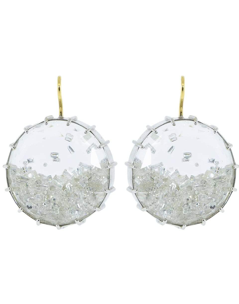 RENEE LEWIS-Diamond Shake Earrings-WHITE GOLD