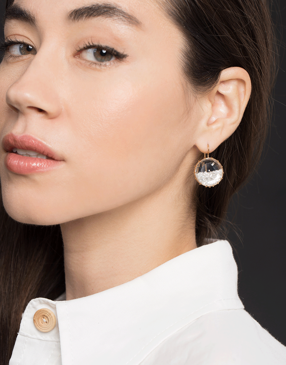 RENEE LEWIS-Diamond Shake Earrings-YELLOW GOLD