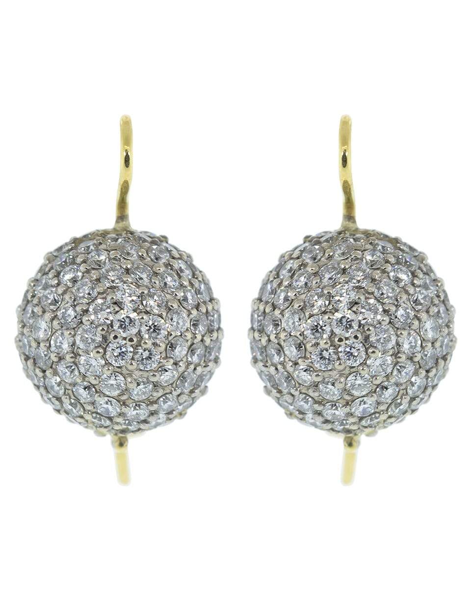 RENEE LEWIS-Diamond Sphere Earrings-YELLOW GOLD