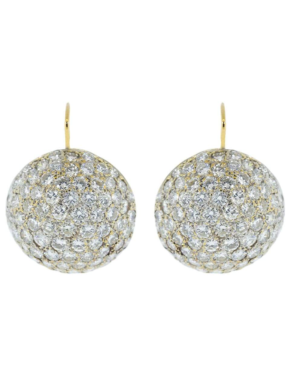 RENEE LEWIS-Pave Diamond Earrings-YELLOW GOLD
