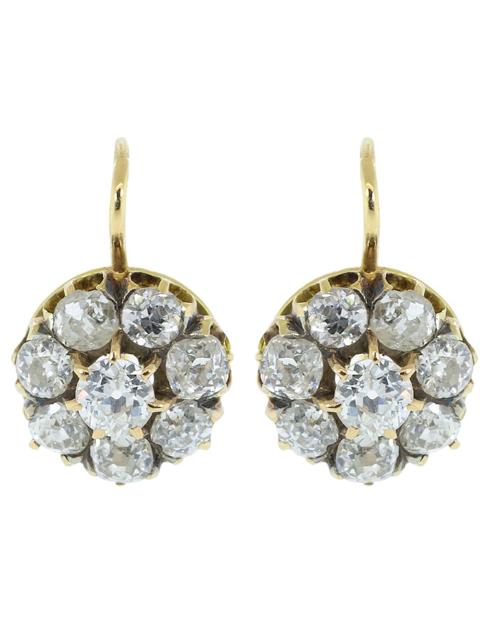 RENEE LEWIS-Rose Cut Diamond Earrings-YELLOW GOLD