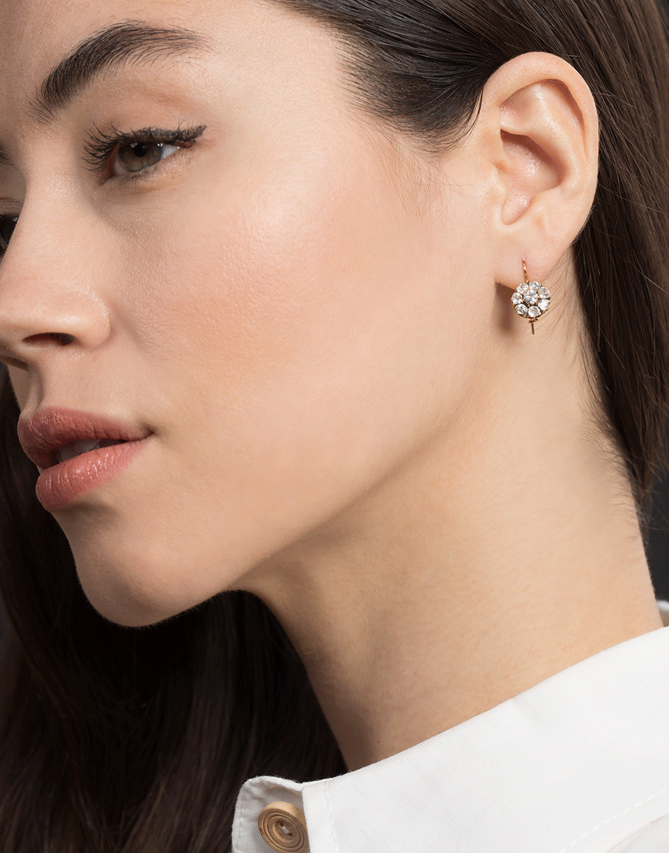 RENEE LEWIS-Rose Cut Diamond Earrings-YELLOW GOLD