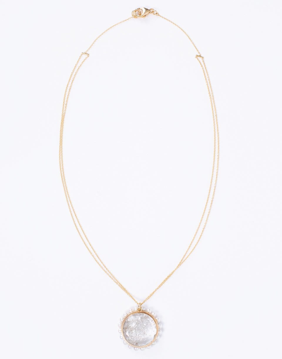 RENEE LEWIS-Pearl and Diamond Shake Necklace-YELLOW GOLD
