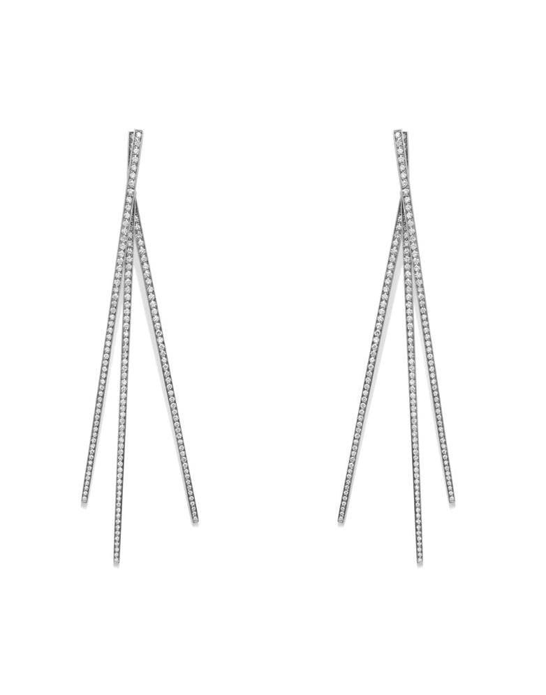 REPOSSI-Planches Diamond Earrings - White Gold-WHITE GOLD