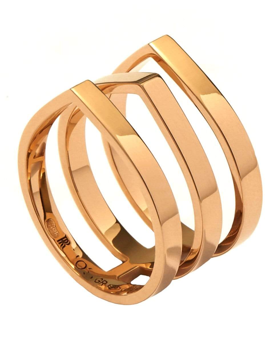 REPOSSI-Antifer 3 Row Ring-ROSE GOLD