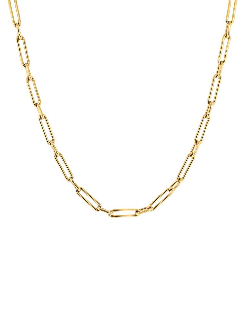 RETROUVAI-34 Inch Custom Link Chain-YELLOW GOLD