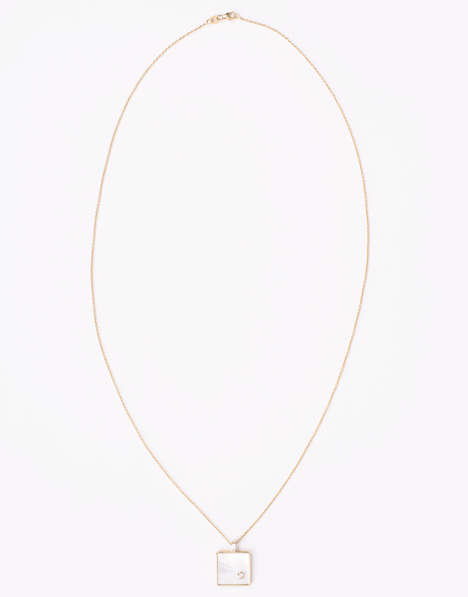 RETROUVAI-Mini Optimism Necklace - Mother of Pearl-YELLOW GOLD