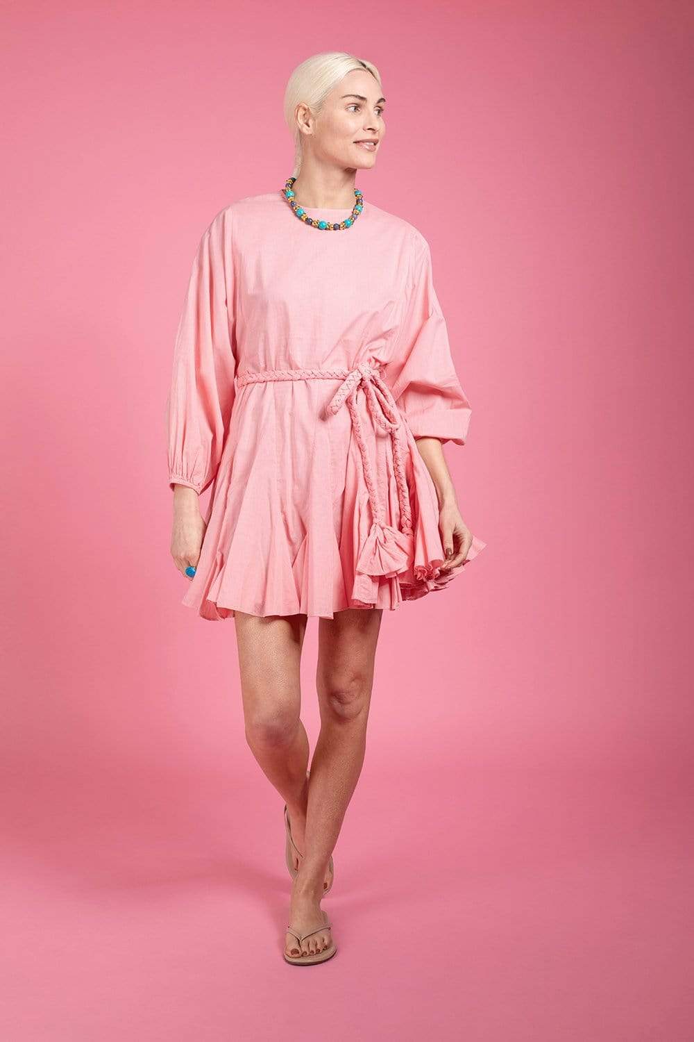 RHODE-Ella Dress - Candy Pink-