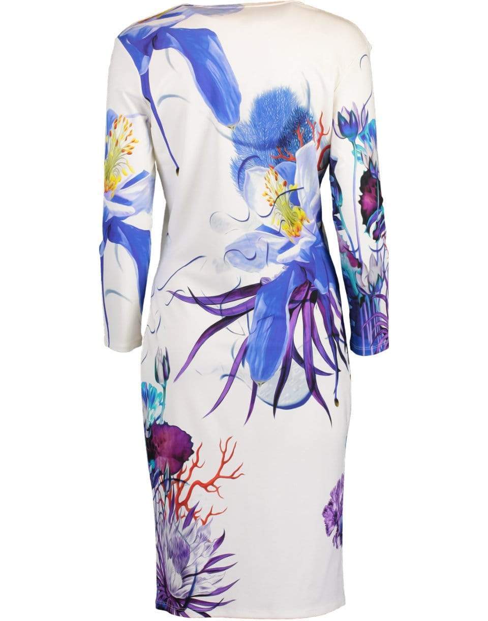 Print V-Neck Fitted Jersey Dress CLOTHINGDRESSCASUAL ROBERTO CAVALLI   