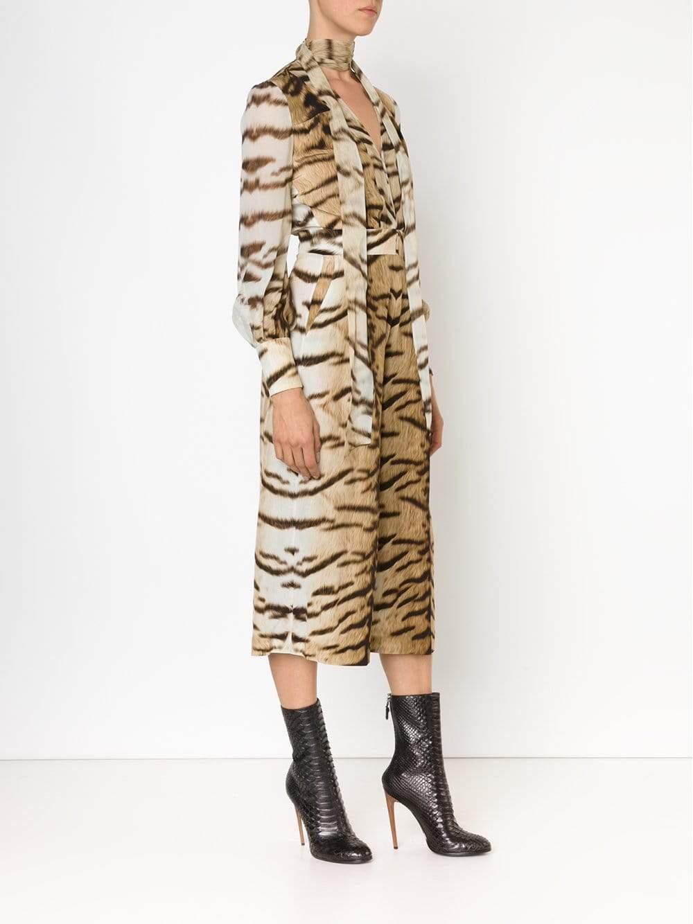 ROBERTO CAVALLI-Tiger Coulotte Jumpsuit-