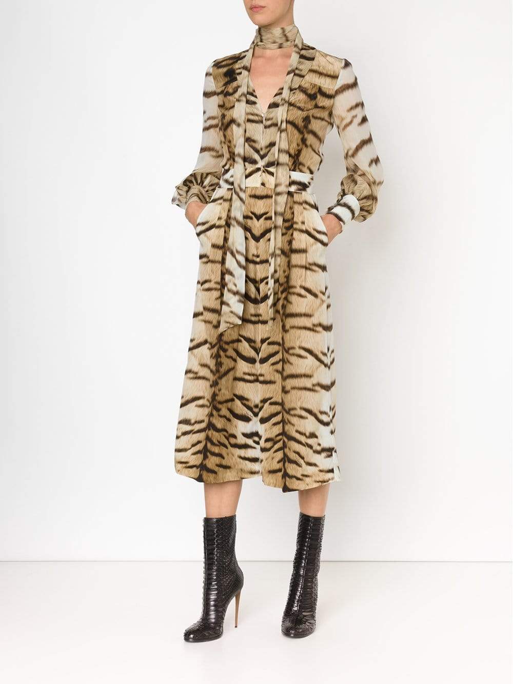 ROBERTO CAVALLI-Tiger Coulotte Jumpsuit-