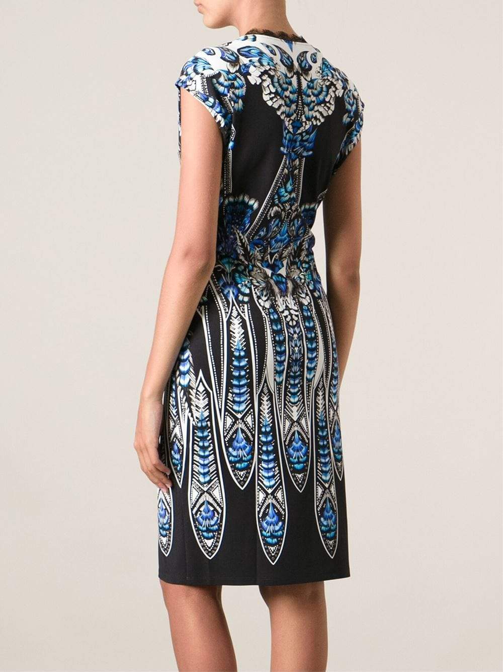 ROBERTO CAVALLI-Fitted V-Neck Dress-