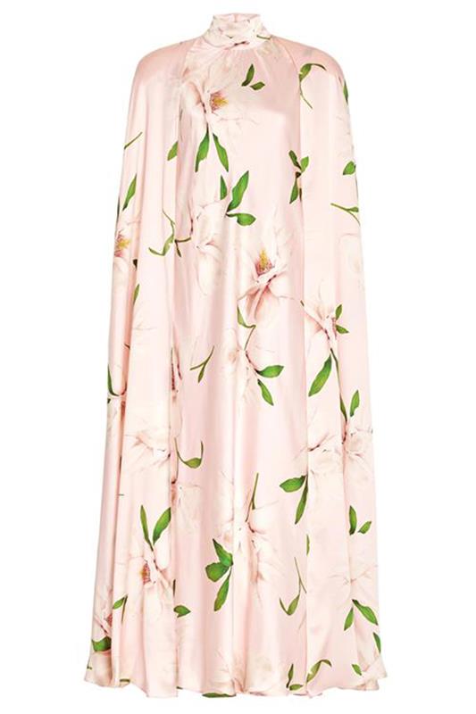 RODARTE-Floral Printed Cape Dress-