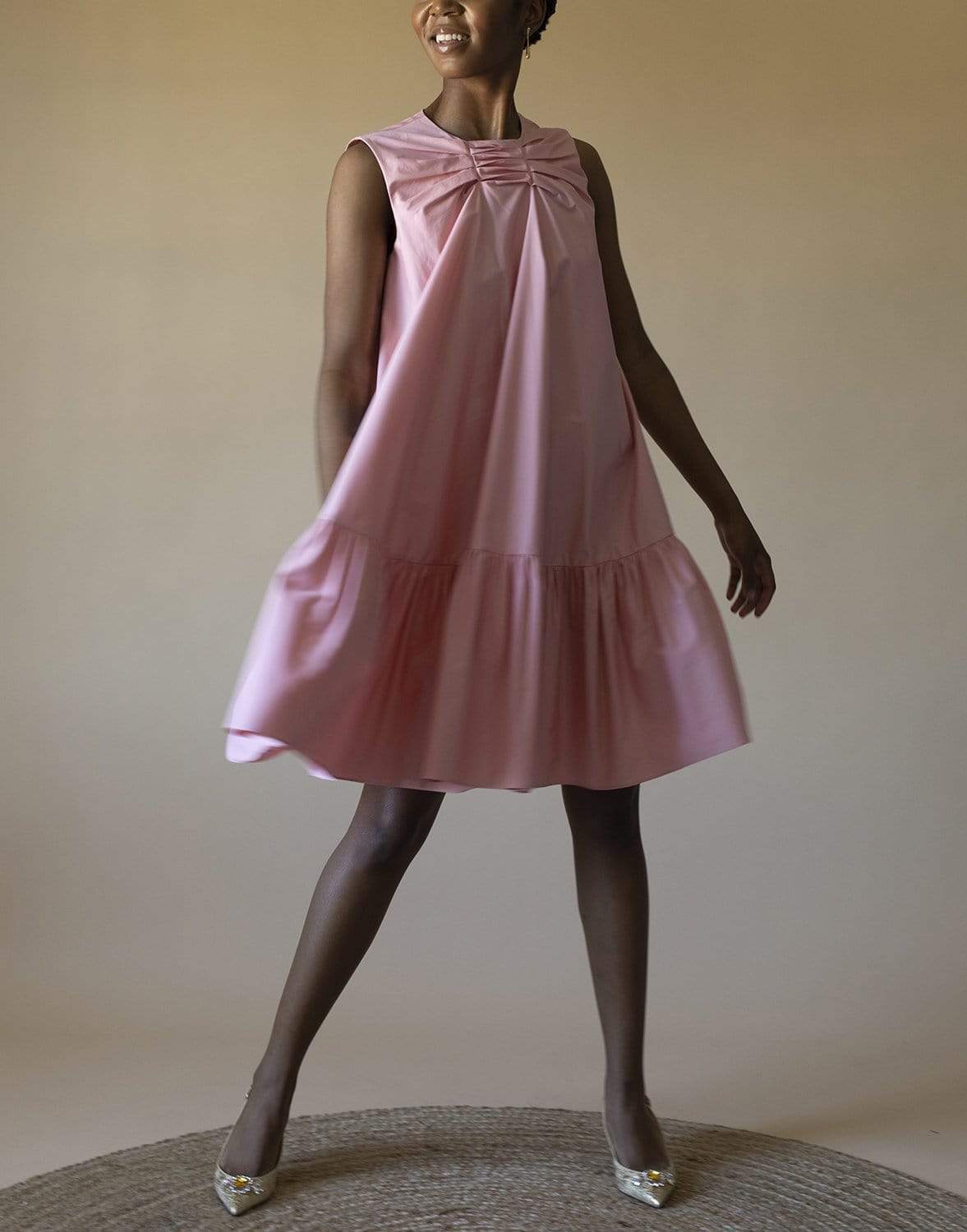 ROKSANDA-Nyima Flounce Hem Sleeveless Dress-